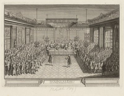 Showpiece Banquet in the Corner Parade Hall in Dresden Palace on 3 September 1719 by Francois Antoine Aveline